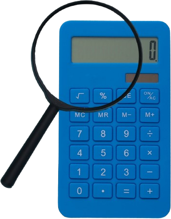 Calculadora monofásica com lupa
